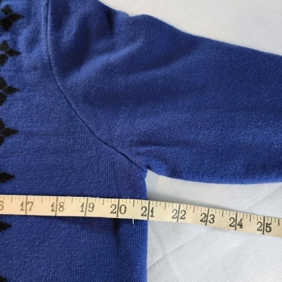 Susan Graver Women's Blue Black Button Front Cardigan Size Medium New With Tags - Picture 5 of 11